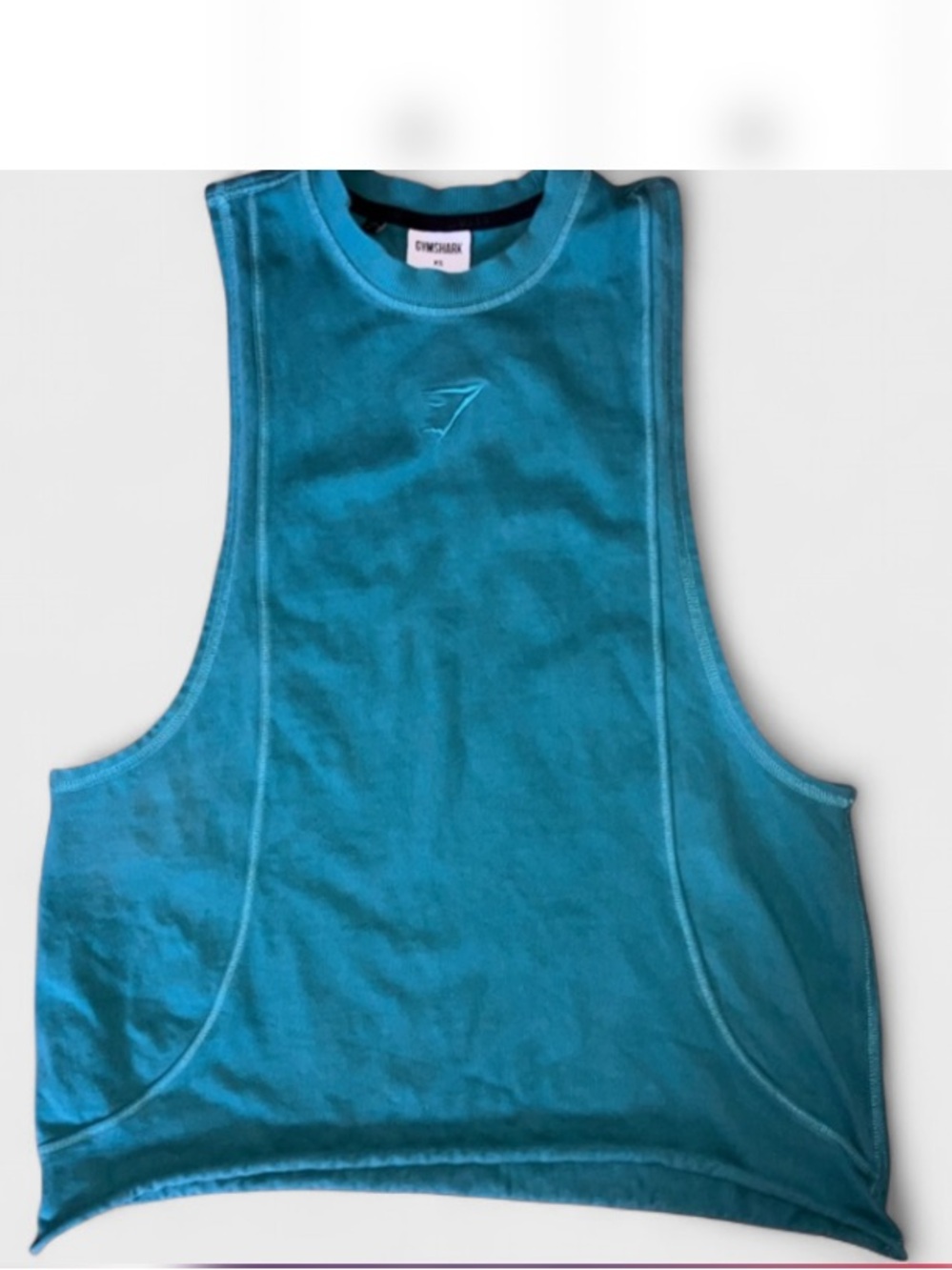 Gymshark Men’s Teal French Terry Muscle Tank Top Sz XS EUC
